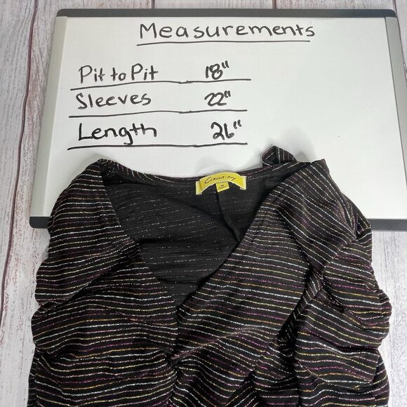 Circus Ny Blouse Women’s Size M Colorful Glitter Y2K Date Night BOHO - Picture 9 of 10